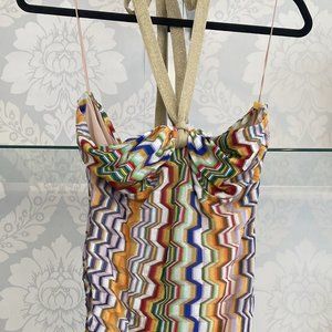 ALEXIS Multicolor Knit Halter "Azores" Mini Dress